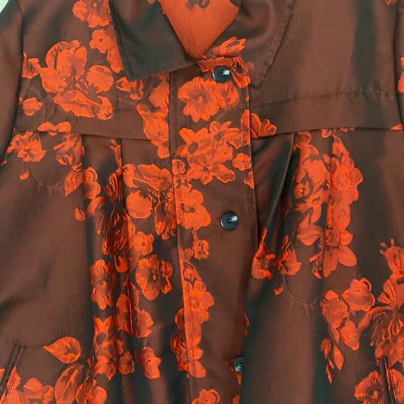 Alembika Brianne Bomber Jacket red floral women’s size 1 (small) runs big - Picture 4 of 5